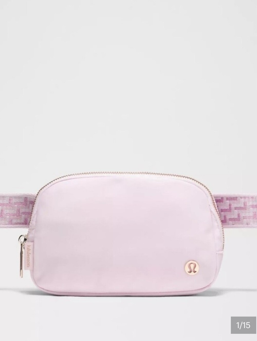 Lululemon Everywhere Belt Bag 1L *L Monogram Metallic Blissful Pink/Gold